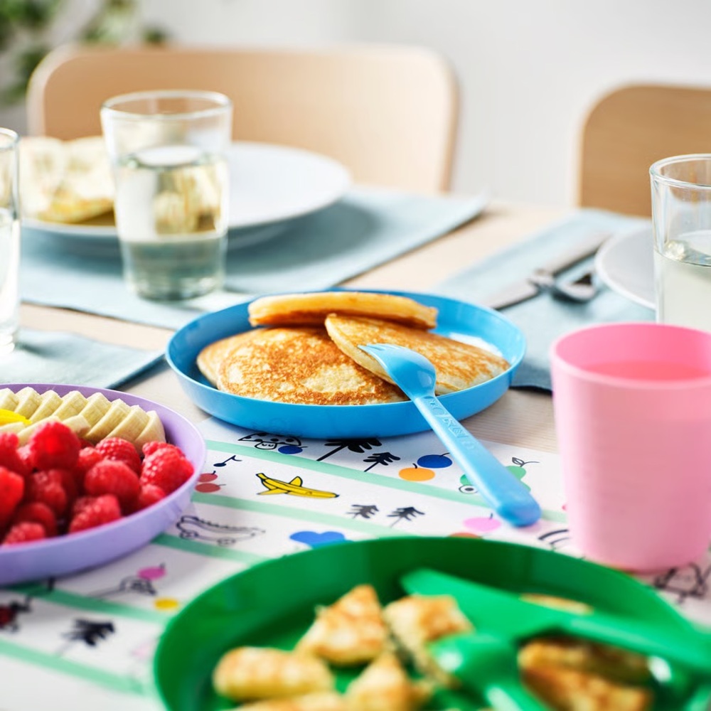 Colorful Plates - Yellow, Pink, Blue, Green, Orange And Purple Stackable